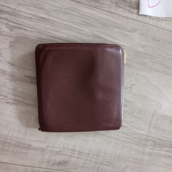 Authentic Vintage CARTIER Burgundy Red Leather Bifold Mens Wallet - Picture 5 of 12